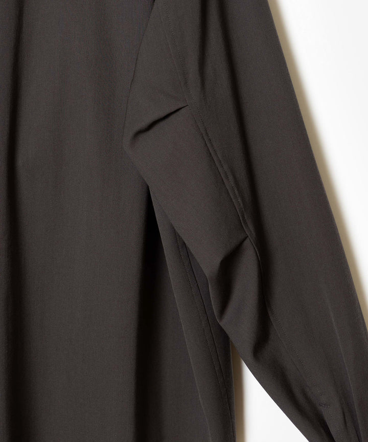 ATTACHMENT アタッチメントのWASHABLE HIGH TWIST GABARDINE UTILITY L/S SHIRT - KHAKI GRAYの公式通販サイトsession福岡セレクトショップ