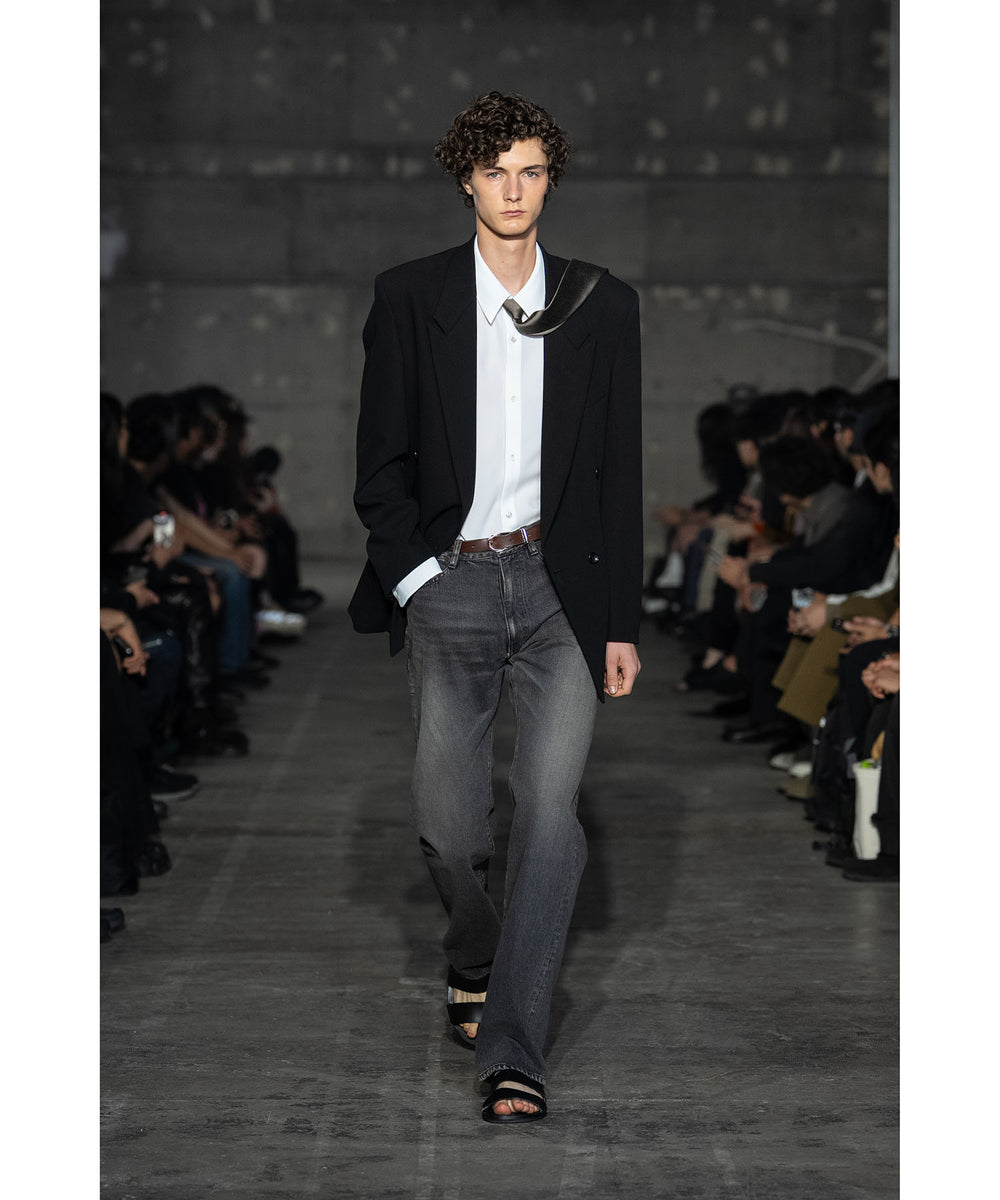 ATTACHMENT アタッチメントのSMOOTH LEATHER SLIDE SANDAL - BLACKの公式通販サイトsession福岡セレクトショップ