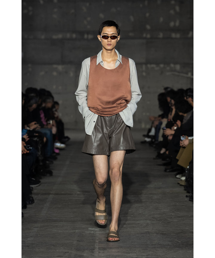 ATTACHMENT アタッチメントのWO/PE STRIPE L/S SHIRT - S.GRAYの公式通販サイトsession福岡セレクトショップ