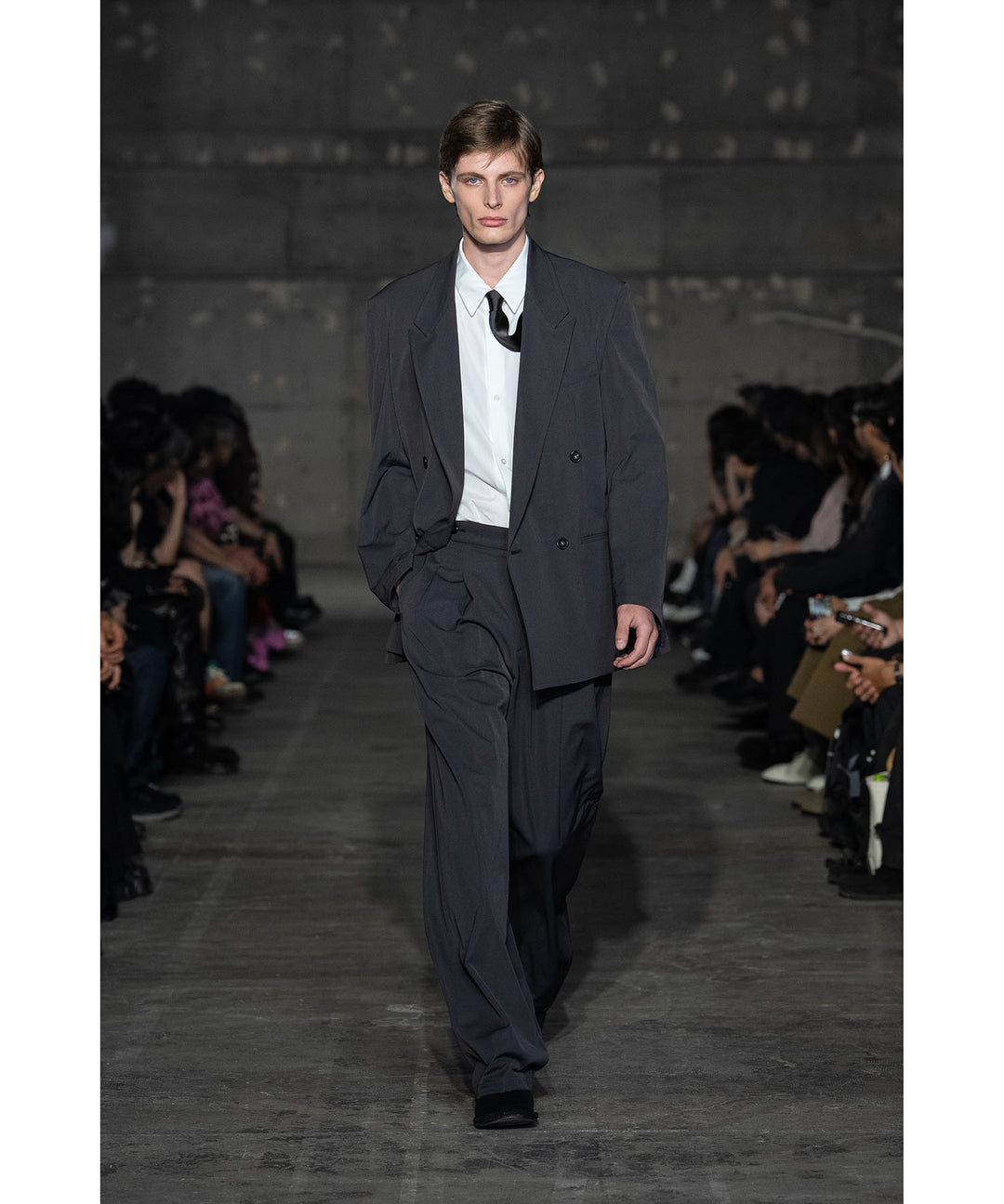 ATTACHMENT アタッチメントのPE/CO/LI DRY TWILL WIDE TROUSERS - BLACKの公式通販サイトsession福岡セレクトショップ