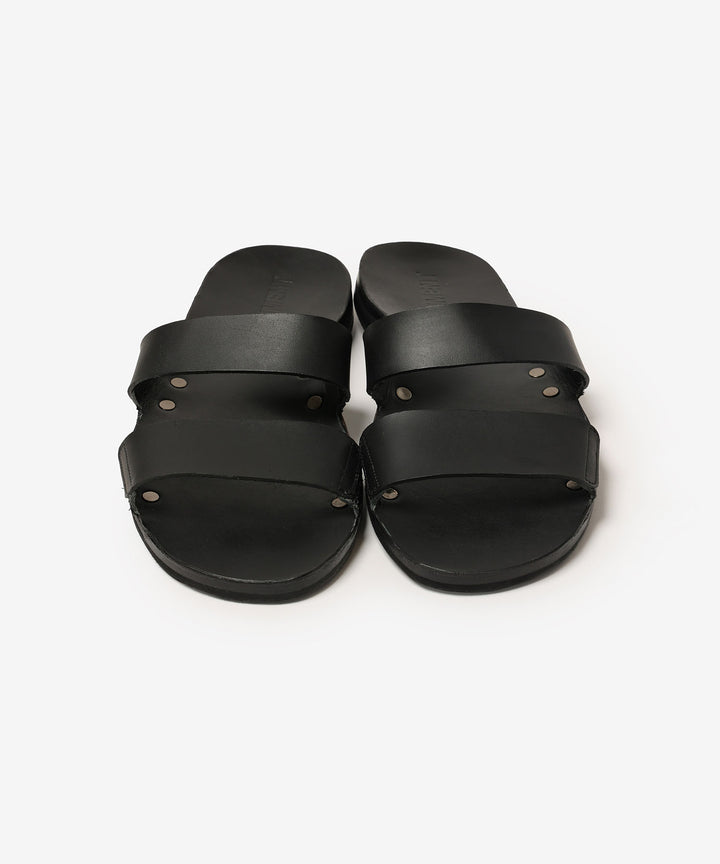 ATTACHMENT アタッチメントのSMOOTH LEATHER SLIDE SANDAL - BLACKの公式通販サイトsession福岡セレクトショップ