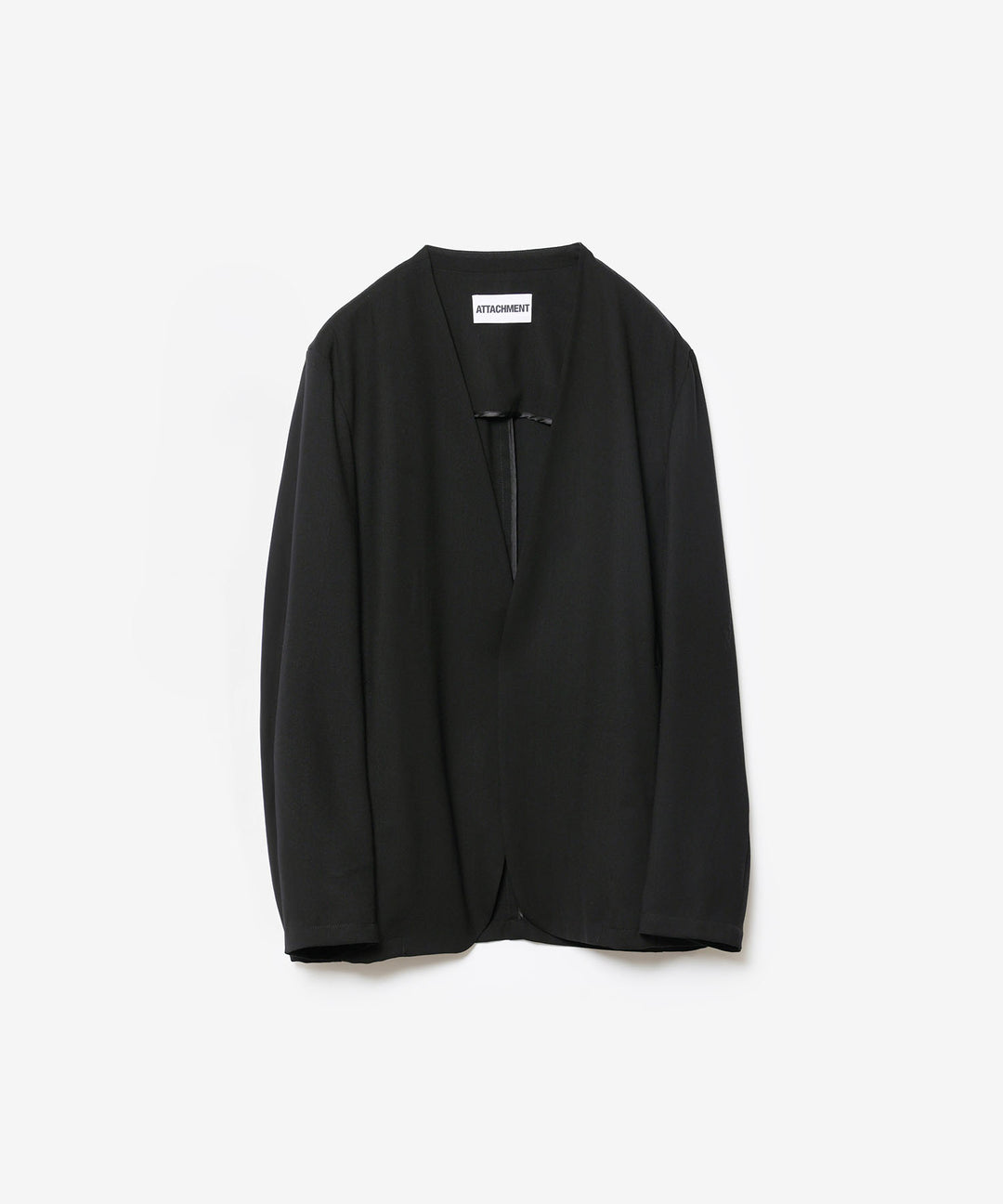 ATTACHMENT アタッチメントの2/90 WO TWIST TWILL COLLARLESS JKT - BLACKの公式通販サイトsession福岡セレクトショップ