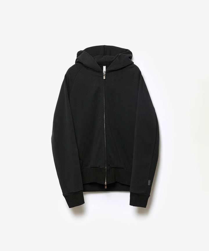 ATTACHMENT アタッチメントのCO STRETCH TERRY ZIP UP HOODIE - BLACKの公式通販サイトsession福岡セレクトショップ