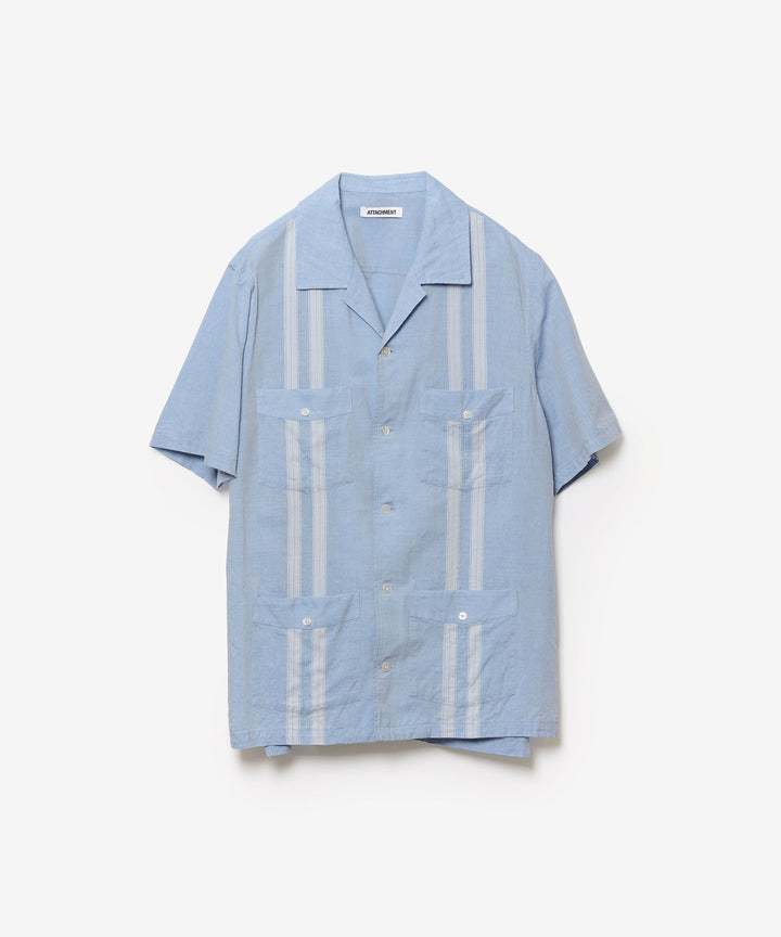 ATTACHMENT アタッチメントのCO/TEN JACQUARD LAWN GUAYABERA SHIRT - S.BLUEの公式通販サイトsession福岡セレクトショップ