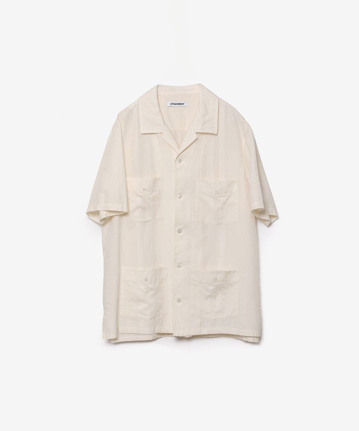 ATTACHMENT アタッチメントのCO/TEN JACQUARD LAWN GUAYABERA SHIRT - S.OFF WHITEの公式通販サイトsession福岡セレクトショップ