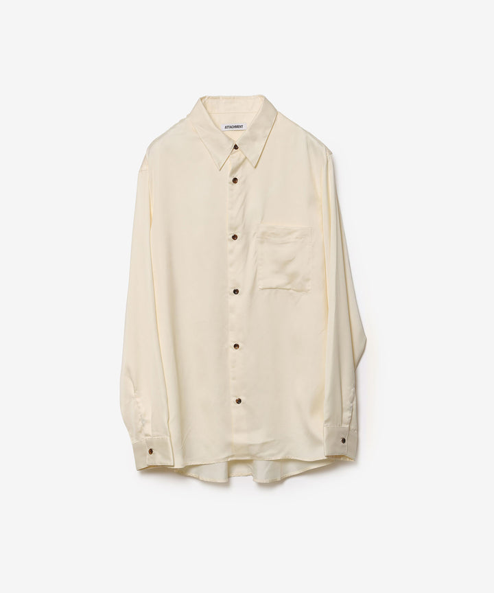 ATTACHMENT アタッチメントのCU/PE FIBRIL SATIN L/S SHIRT - OFF WHITEの公式通販サイトsession福岡セレクトショップ