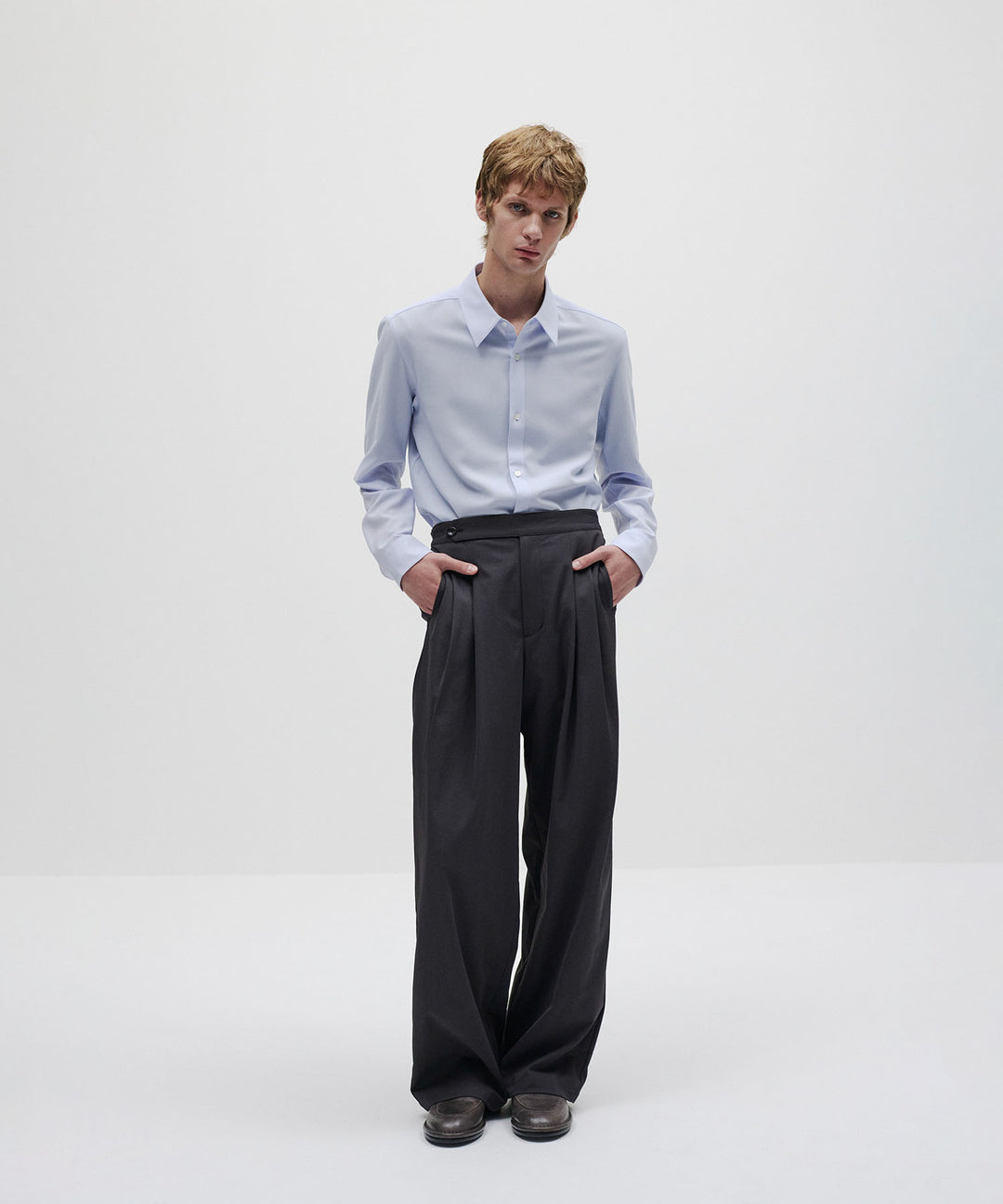 ATTACHMENT アタッチメントのPE COMPACT TWILL REGULAR COLLAR DRESS SHIRT - L.BLUEの公式通販サイトsession福岡セレクトショップ
