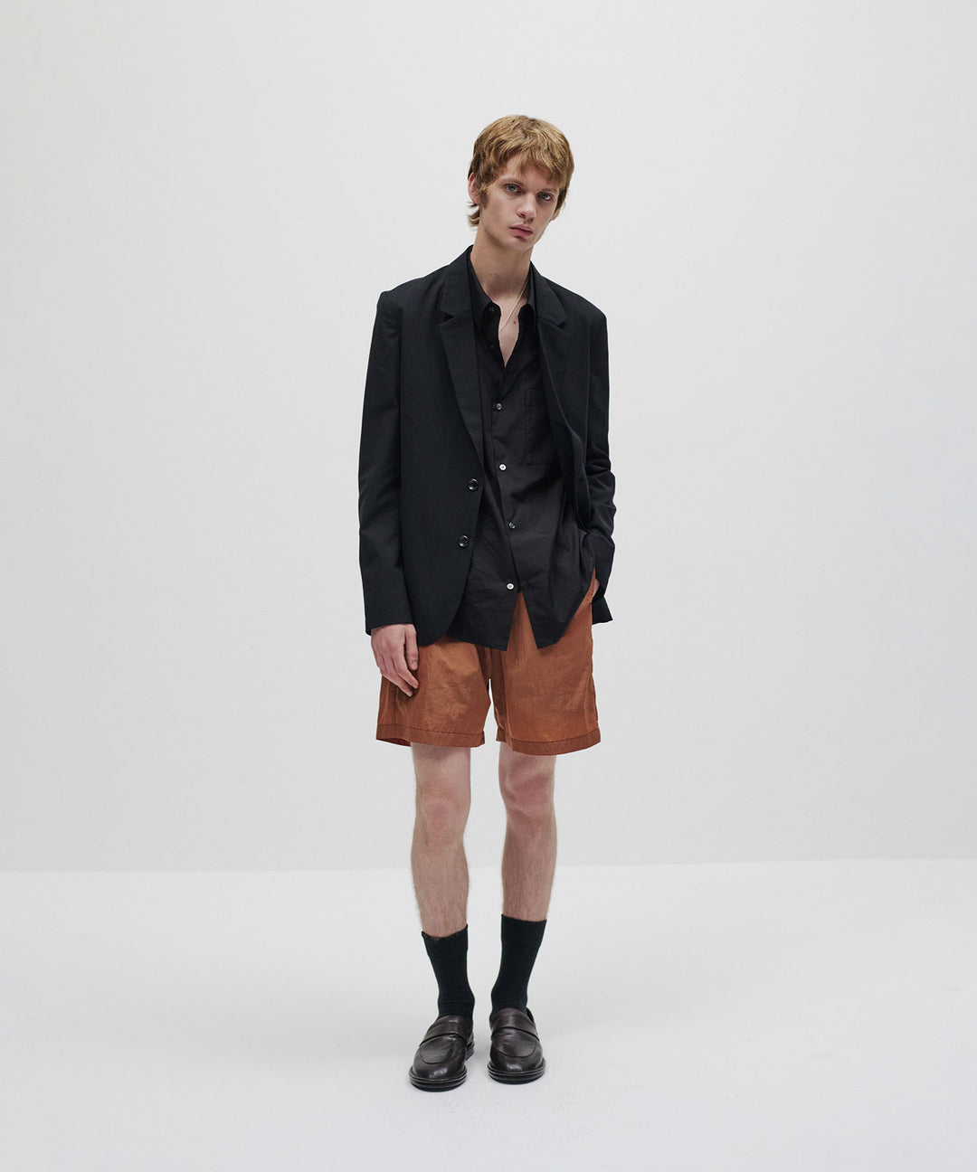 ATTACHMENT アタッチメントのNY TAFFETA SHORTS - BROWNの公式通販サイトsession福岡セレクトショップ