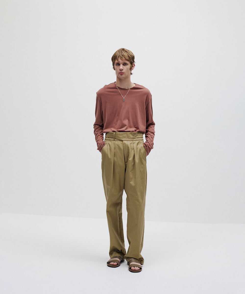 ATTACHMENT アタッチメントのSMOOTH LEATHER SLIDE SANDAL - KHAKI GRAYの公式通販サイトsession福岡セレクトショップ