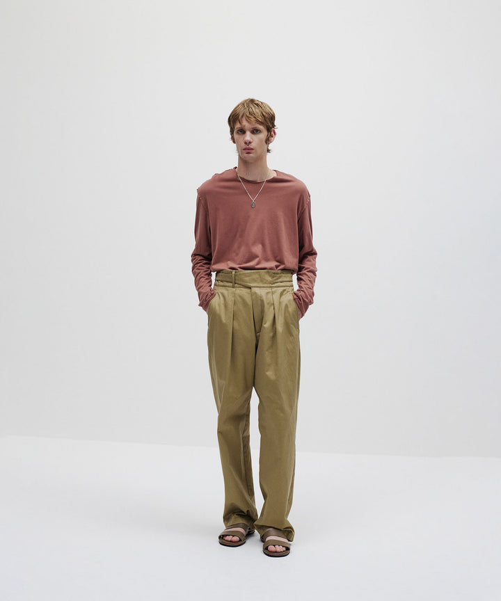 ATTACHMENT アタッチメントのSMOOTH LEATHER SLIDE SANDAL - KHAKI GRAYの公式通販サイトsession福岡セレクトショップ