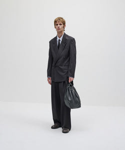 ATTACHMENT /アタッチメント】SYNTHETIC LEATHER BUCKET BAG - BLACK
