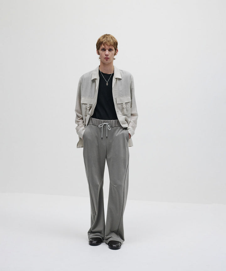 ATTACHMENT アタッチメントのLY/SI LAWN PATCH POCKET OPEN COLLAR L/S SHIRT - L.KH GRAYの公式通販サイトsession福岡セレクトショップ