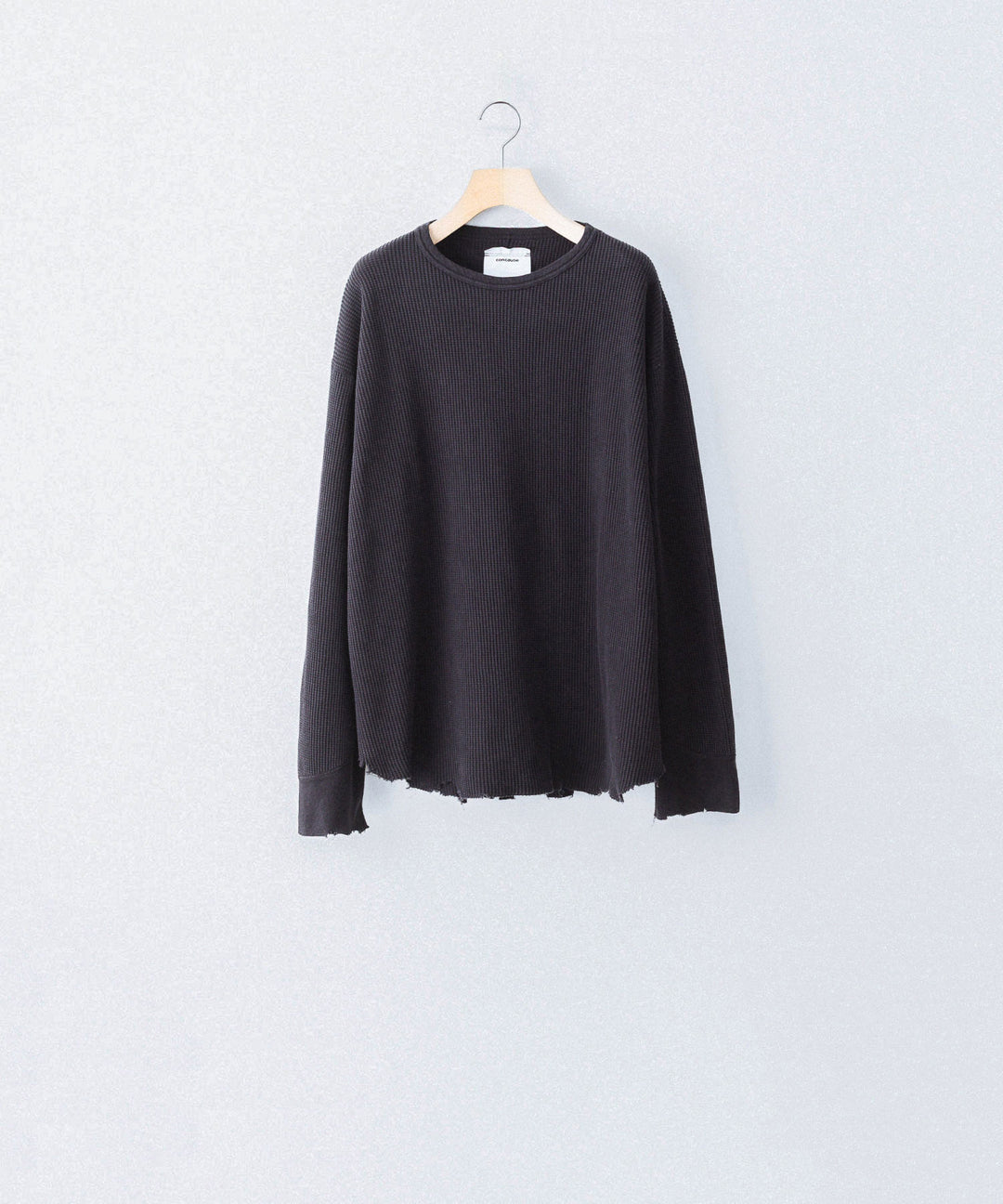 concause-コンコースのWAFFLE SHIRTのBLACK公式通販サイトsession福岡セレクトショップ