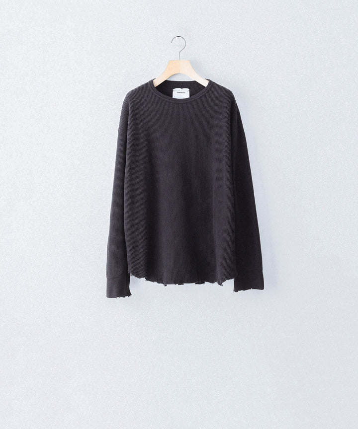concause-コンコースのWAFFLE SHIRTのBLACK公式通販サイトsession福岡セレクトショップ