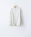 【concause】 REGULAR COLLAR CHECK SHIRT - BEIGE