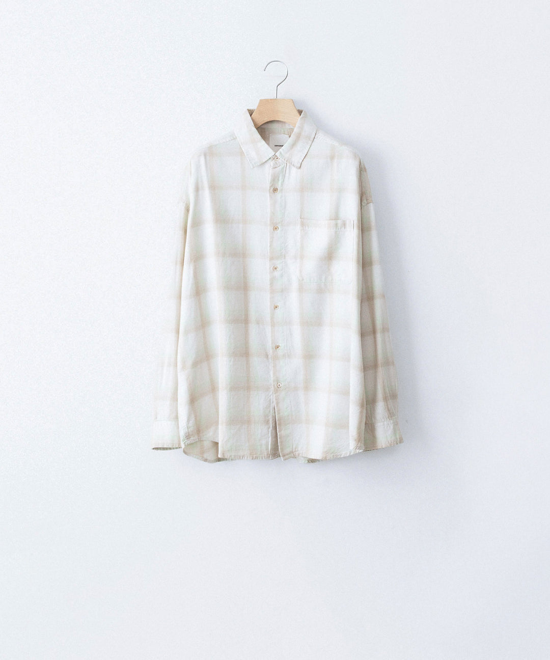 concause-コンコースのREGULAR COLLAR CHECK SHIRTのBEIGE公式通販サイトsession福岡セレクトショップ