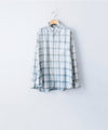 【concause】 REGULAR COLLAR CHECK SHIRT - BLUE