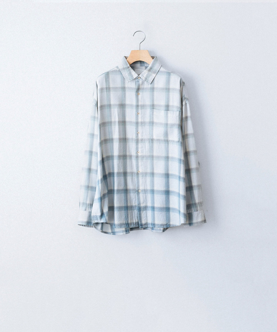 concause-コンコースのREGULAR COLLAR CHECK SHIRTのBLUE公式通販サイトsession福岡セレクトショップ