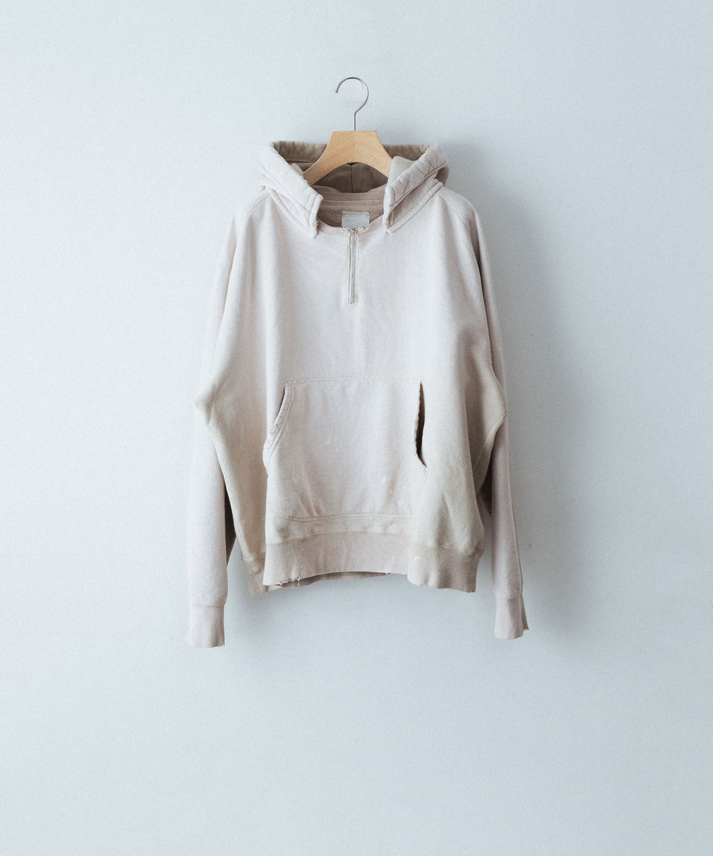 concause-コンコースのFRONT ZIP AFTER HOODIEのBEIGE公式通販サイトsession福岡セレクトショップ