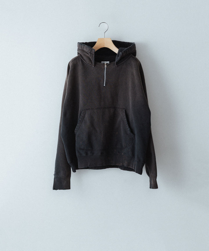 concause-コンコースのFRONT ZIP AFTER HOODIEのBLACK公式通販サイトsession福岡セレクトショップ