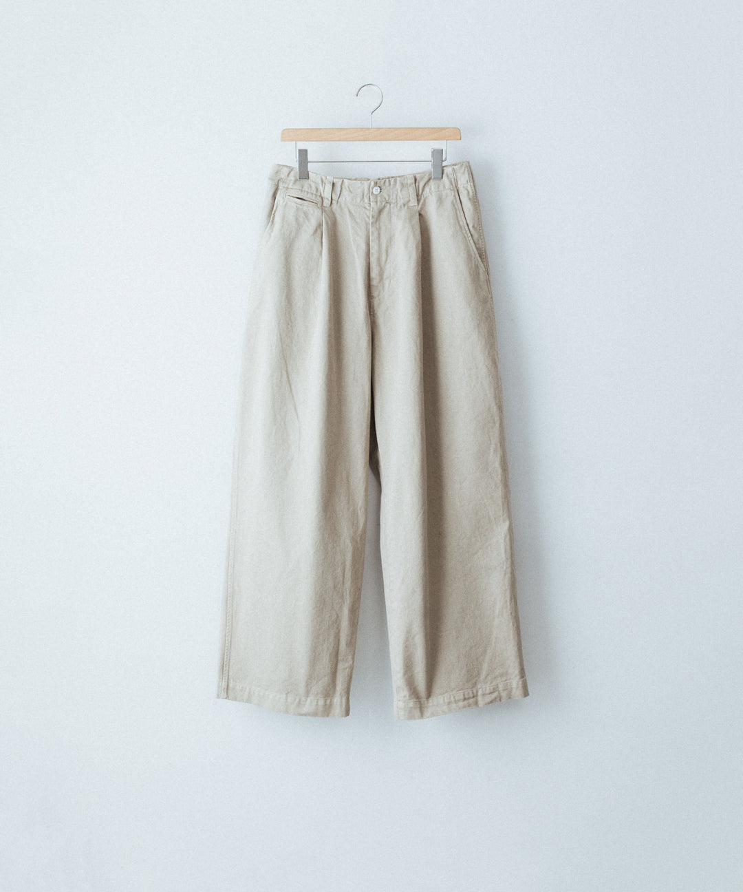 【concause】 WIDE WORK TROUSERS - BEIGE