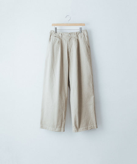 【concause】 WIDE WORK TROUSERS - BEIGE