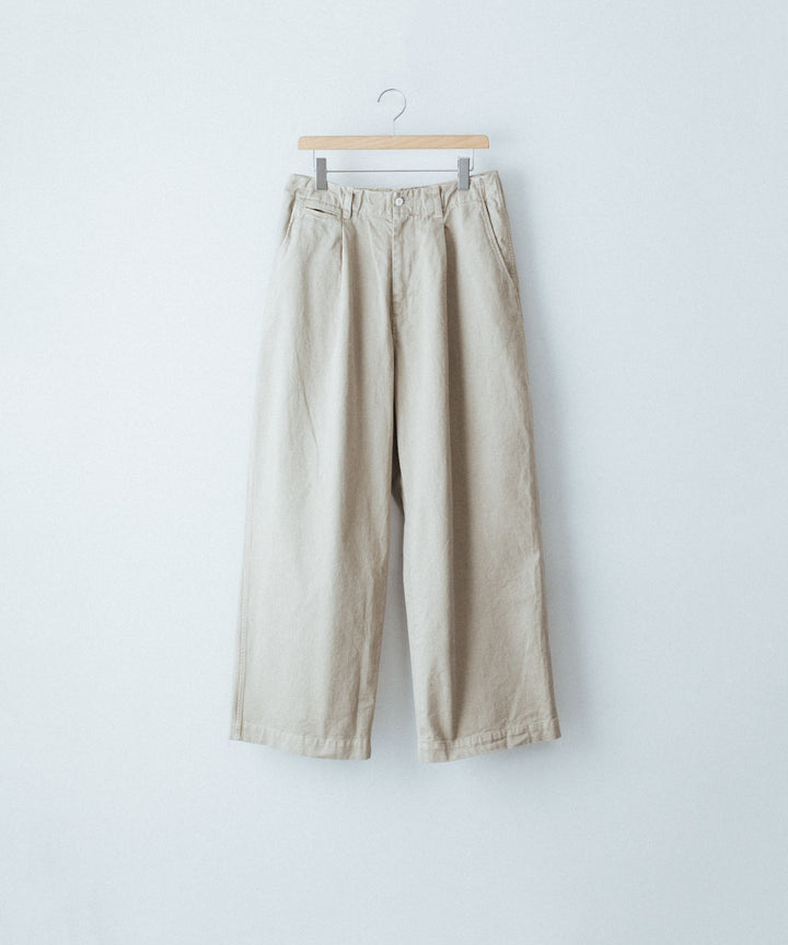 【concause】 WIDE WORK TROUSERS - BEIGE