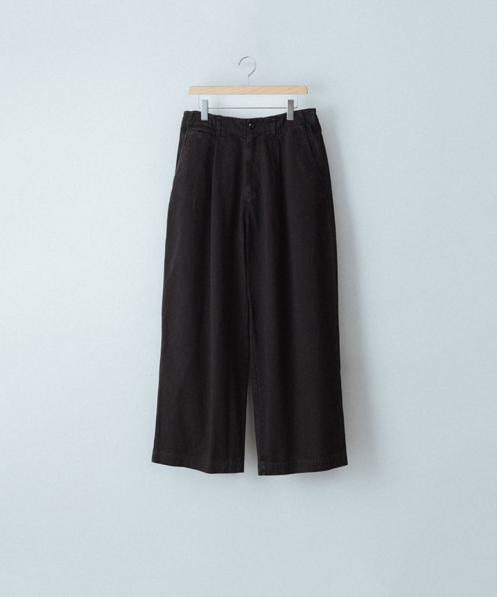 【concause】 WIDE WORK TROUSERS - BLACK