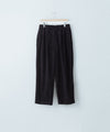 【concause】 CORDUROY WIDE TAPERED SLACKS - BLACK