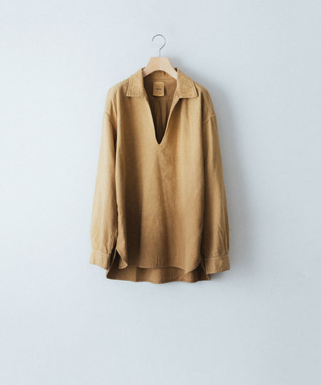 【concause】 SKIPPER SHIRT(SOLID) - CAMEL