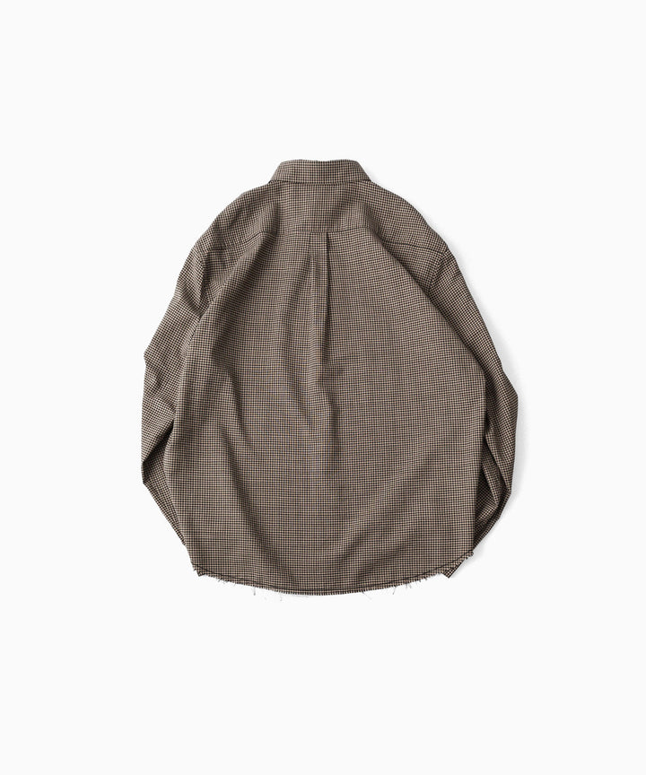 CODA -コーダのBROWN CHECKED RAW EDGES JAZZ SHIRTのBROWN CHECKED公式通販サイトsession福岡セレクトショップ