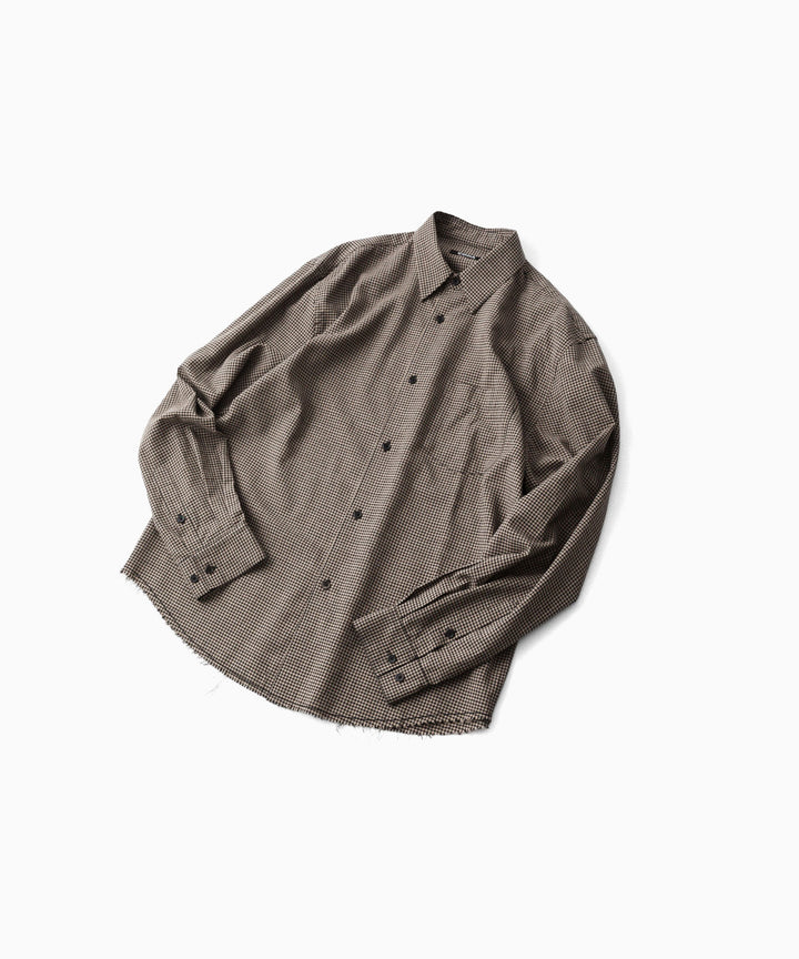 CODA -コーダのBROWN CHECKED RAW EDGES JAZZ SHIRTのBROWN CHECKED公式通販サイトsession福岡セレクトショップ