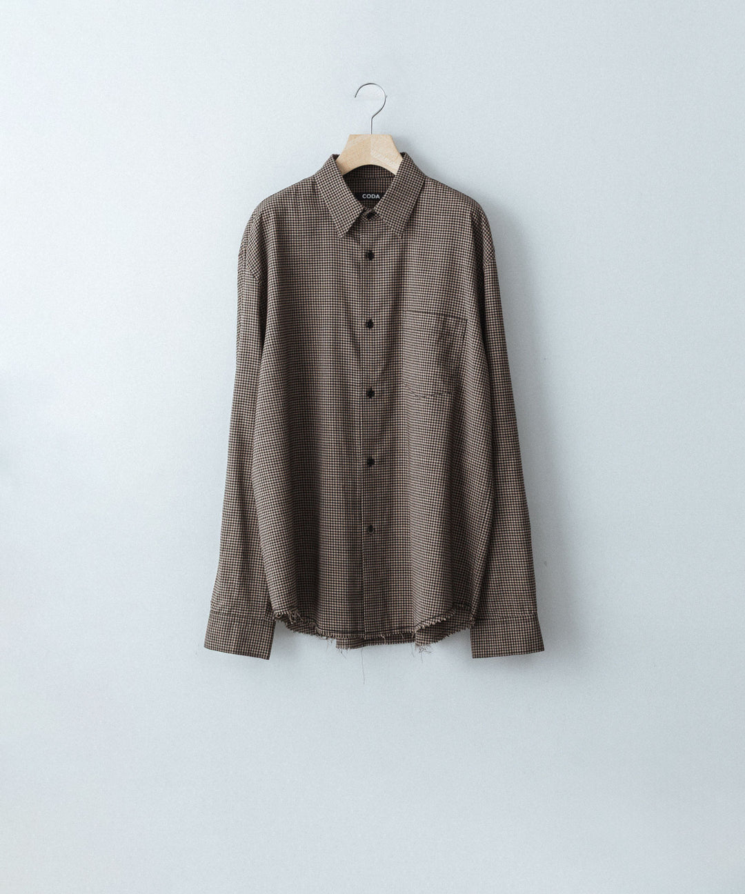 CODA -コーダのBROWN CHECKED RAW EDGES JAZZ SHIRTのBROWN CHECKED公式通販サイトsession福岡セレクトショップ