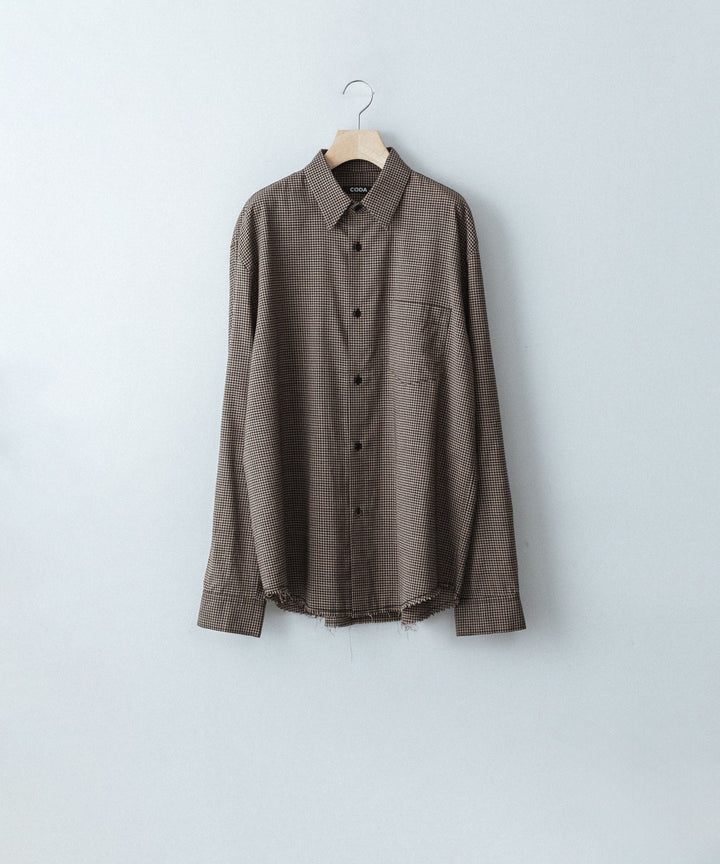 CODA -コーダのBROWN CHECKED RAW EDGES JAZZ SHIRTのBROWN CHECKED公式通販サイトsession福岡セレクトショップ