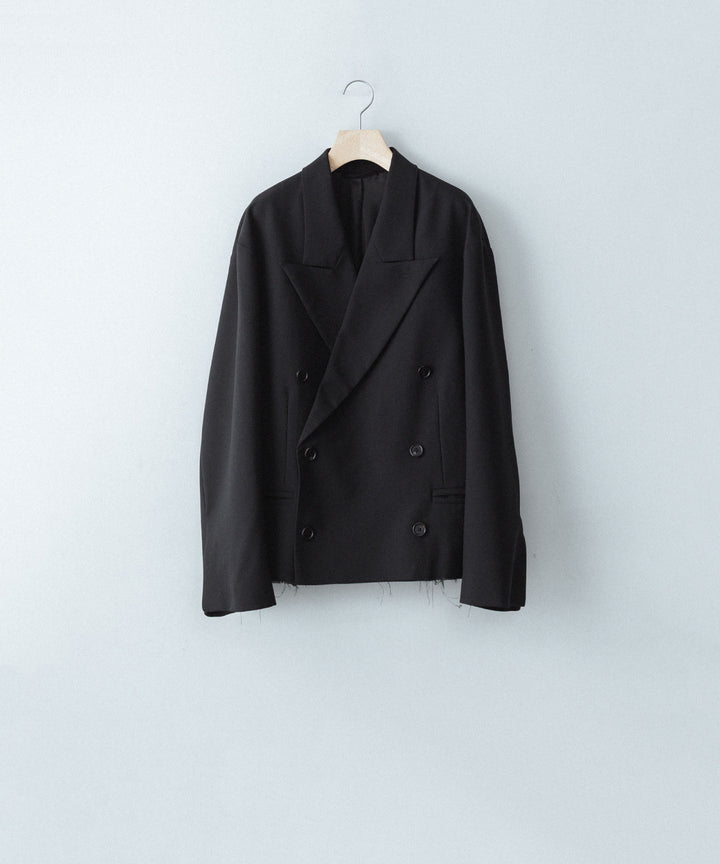 CODA コーダのBLACK WOOL CUT OFF DOUBLE BREASTED LENTO BLAZERのBLACK 公式通販サイトsession福岡セレクトショップ