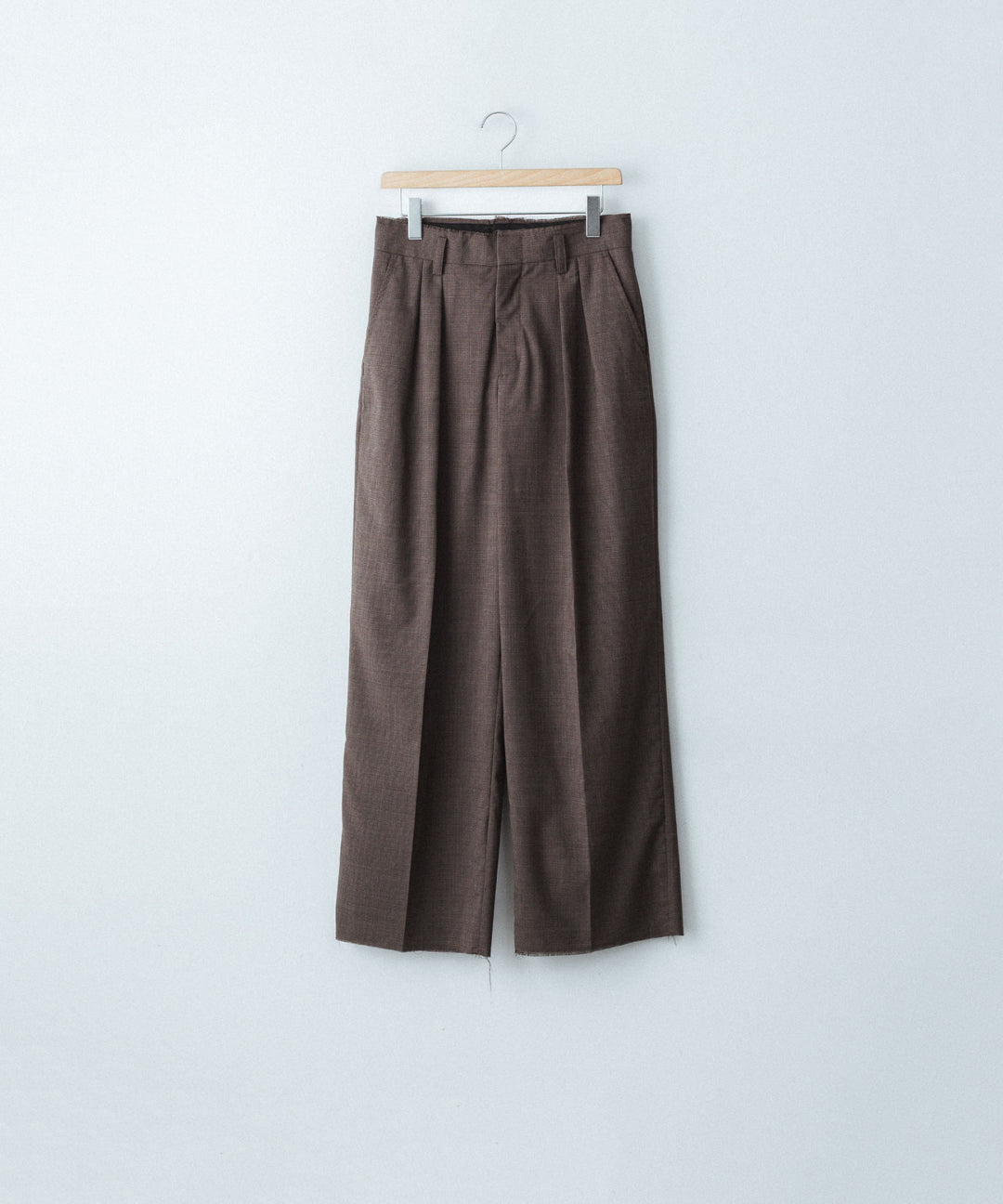 CODA -コーダのBROWN CHECKED WOOL INVERTED TUCKS SLACKのBROWN CHECKED公式通販サイトsession福岡セレクトショップ
