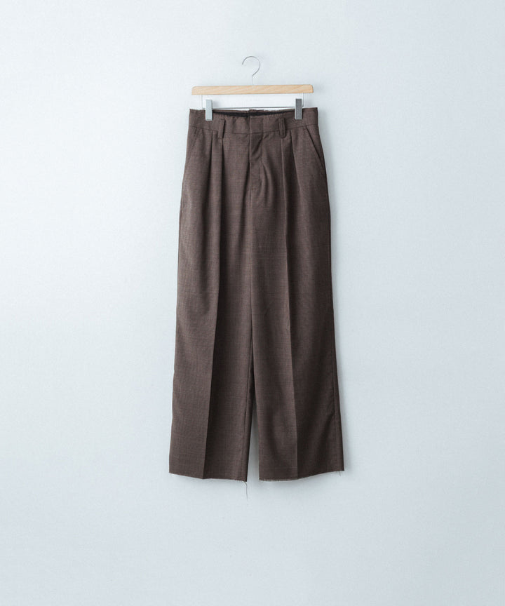 CODA -コーダのBROWN CHECKED WOOL INVERTED TUCKS SLACKのBROWN CHECKED公式通販サイトsession福岡セレクトショップ