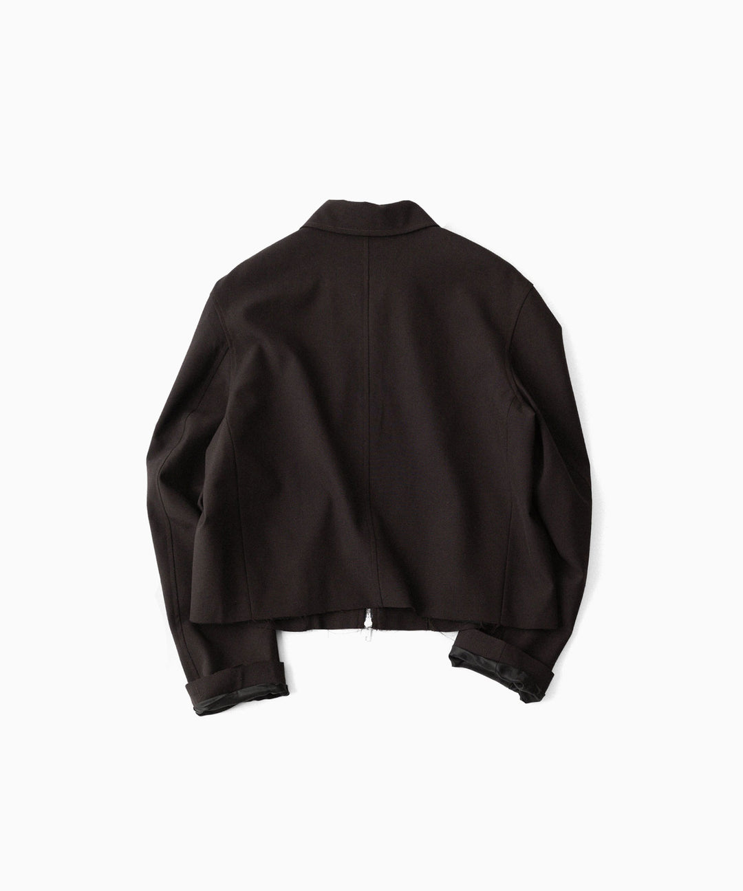 【CODA】BROWN WOOL TILT ZIP JACKET - BROWN