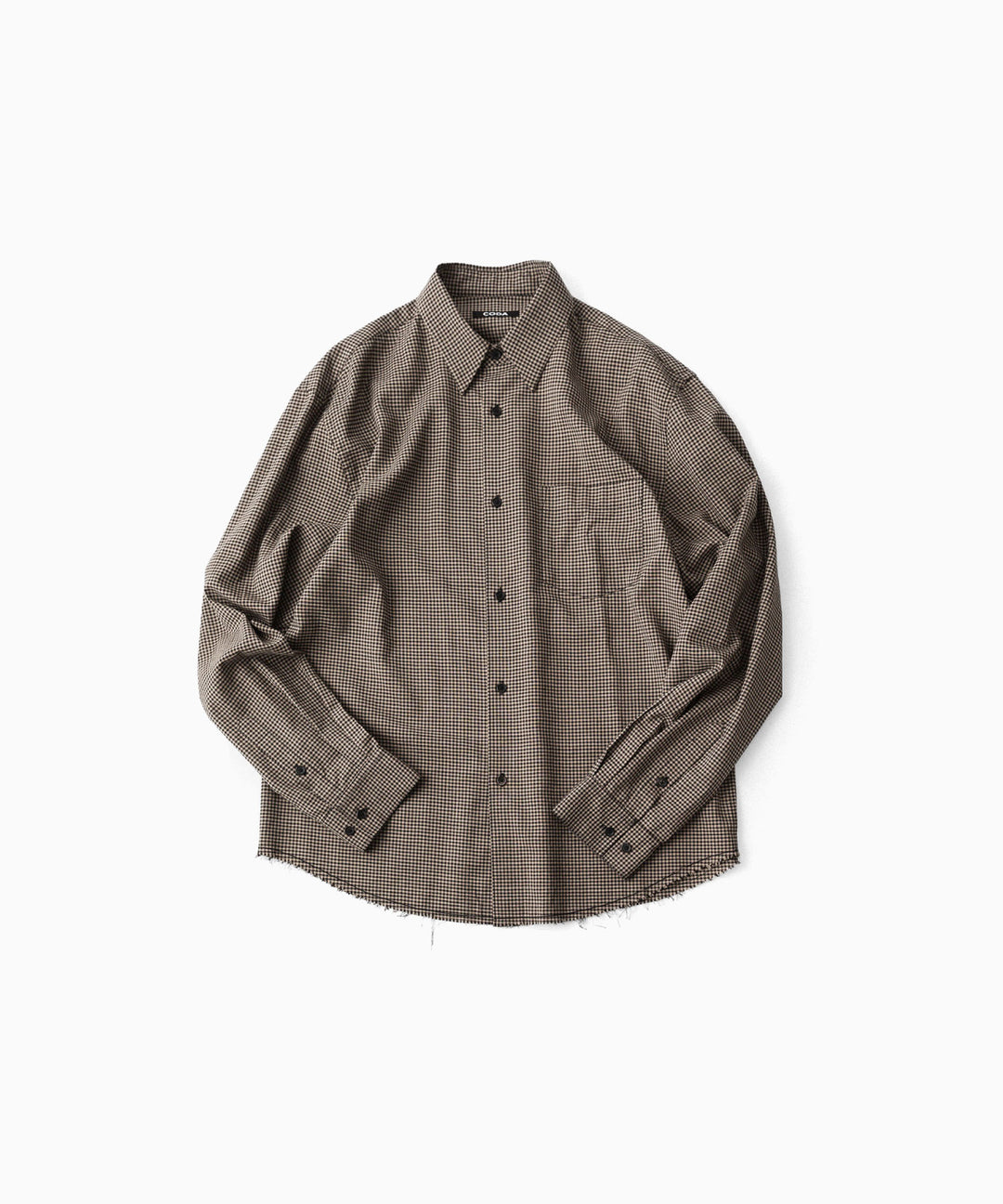 CODA -コーダのBROWN CHECKED RAW EDGES JAZZ SHIRTのBROWN CHECKED公式通販サイトsession福岡セレクトショップ