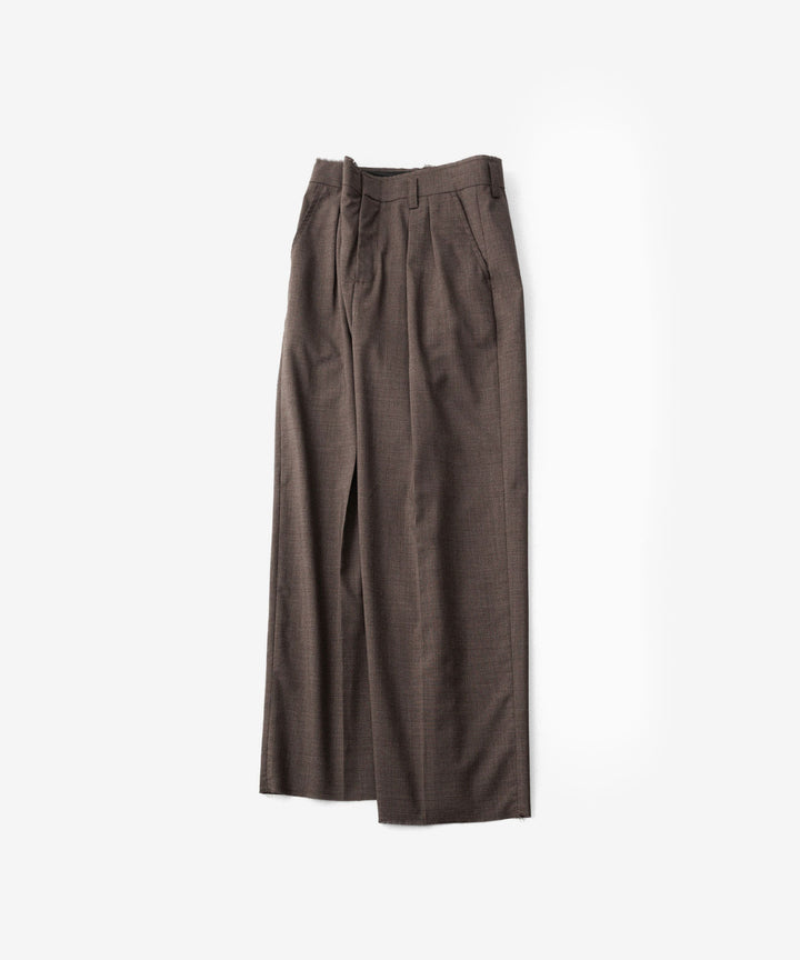 CODA -コーダのBROWN CHECKED WOOL INVERTED TUCKS SLACKのBROWN CHECKED公式通販サイトsession福岡セレクトショップ