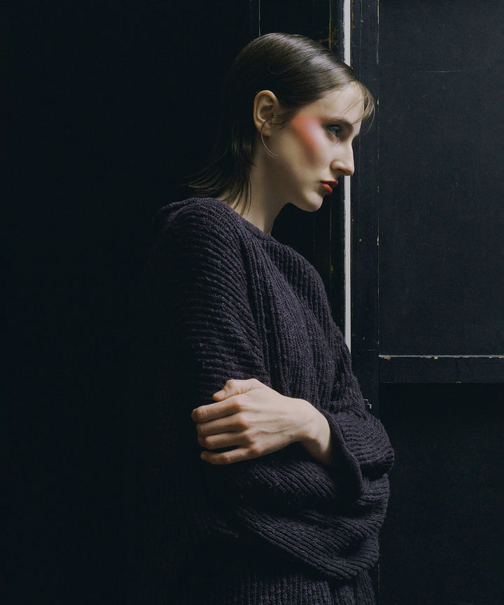 nakedgauge ネイキッドゲージのCOTTON LINEN LOOSE FIT SWEATERのCHARCOAL GRAY 公式通販サイトsession福岡セレクトショップ