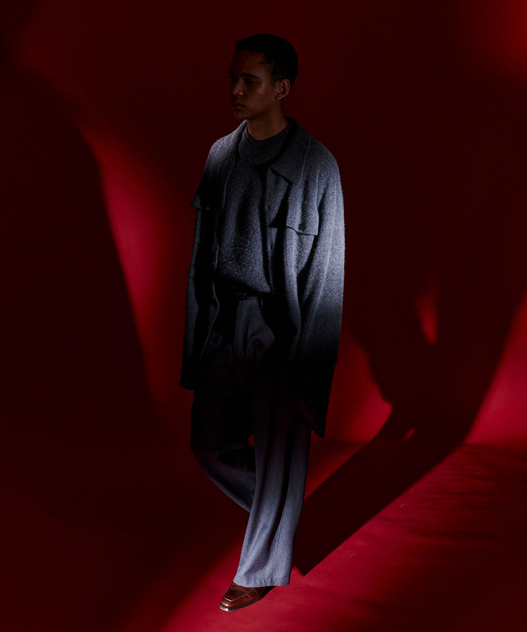 nakedgauge ネイキッドゲージのCOMFORT TOUCH DOUBLE COLLAR PULLOVERのCHARCOAL GRAY 公式通販サイトsession福岡セレクトショップ