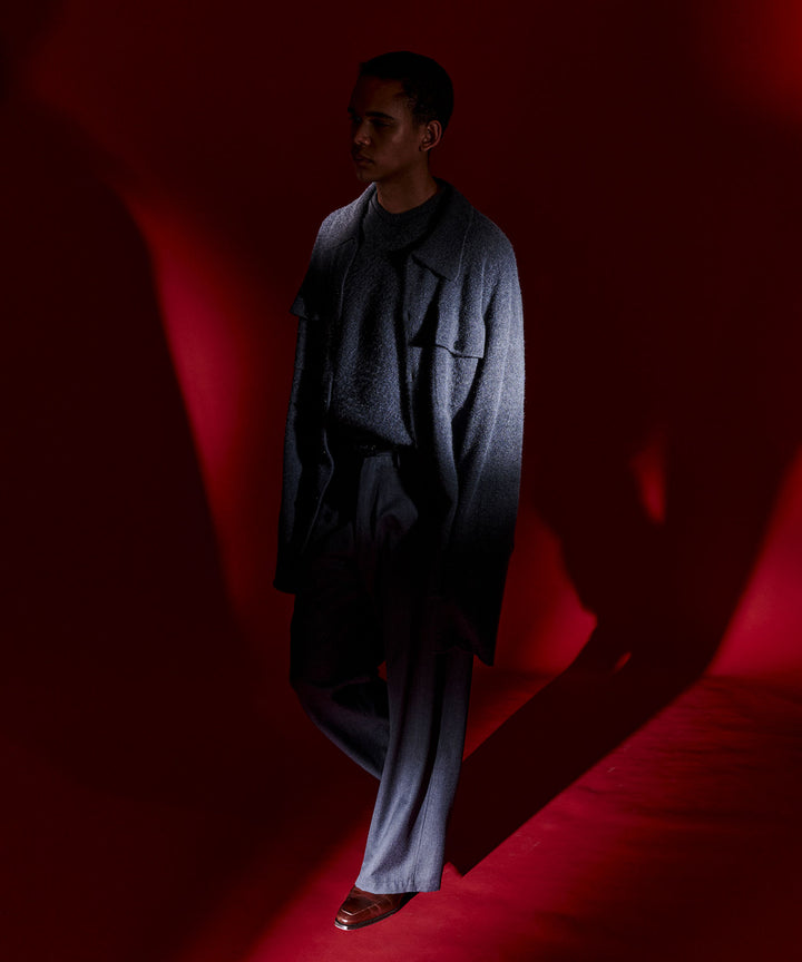 nakedgauge ネイキッドゲージのCOMFORT TOUCH DOUBLE COLLAR PULLOVERのCHARCOAL GRAY 公式通販サイトsession福岡セレクトショップ