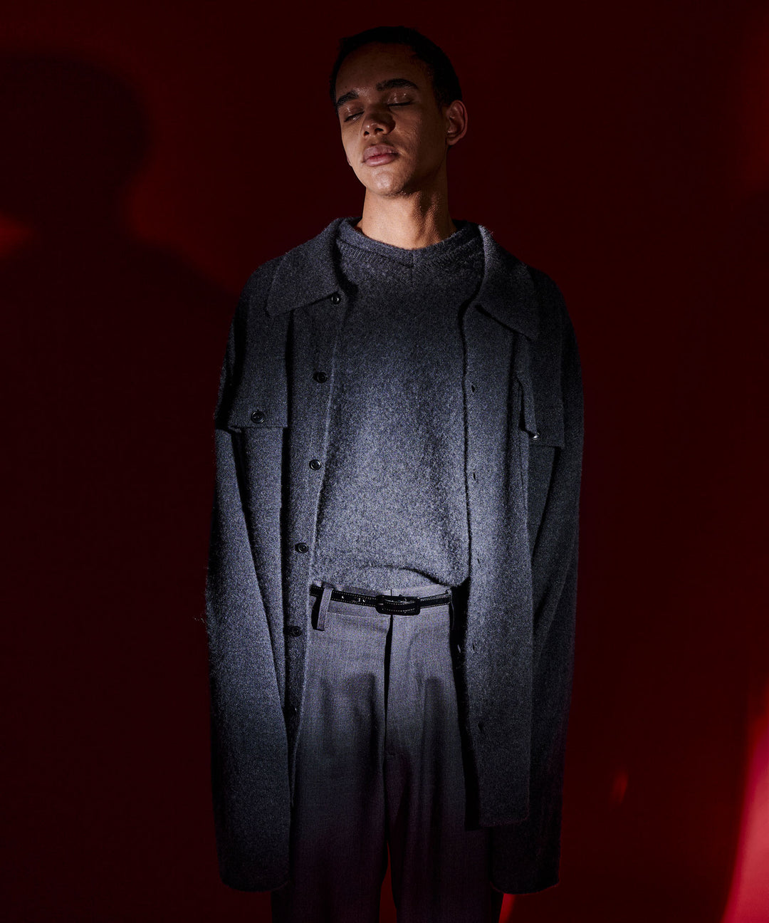 nakedgauge ネイキッドゲージのCOMFORT TOUCH DOUBLE COLLAR PULLOVERのCHARCOAL GRAY 公式通販サイトsession福岡セレクトショップ