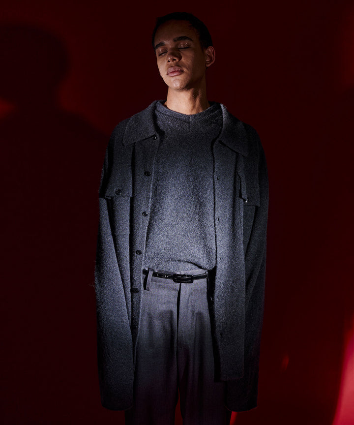 nakedgauge ネイキッドゲージのCOMFORT TOUCH DOUBLE COLLAR PULLOVERのCHARCOAL GRAY 公式通販サイトsession福岡セレクトショップ