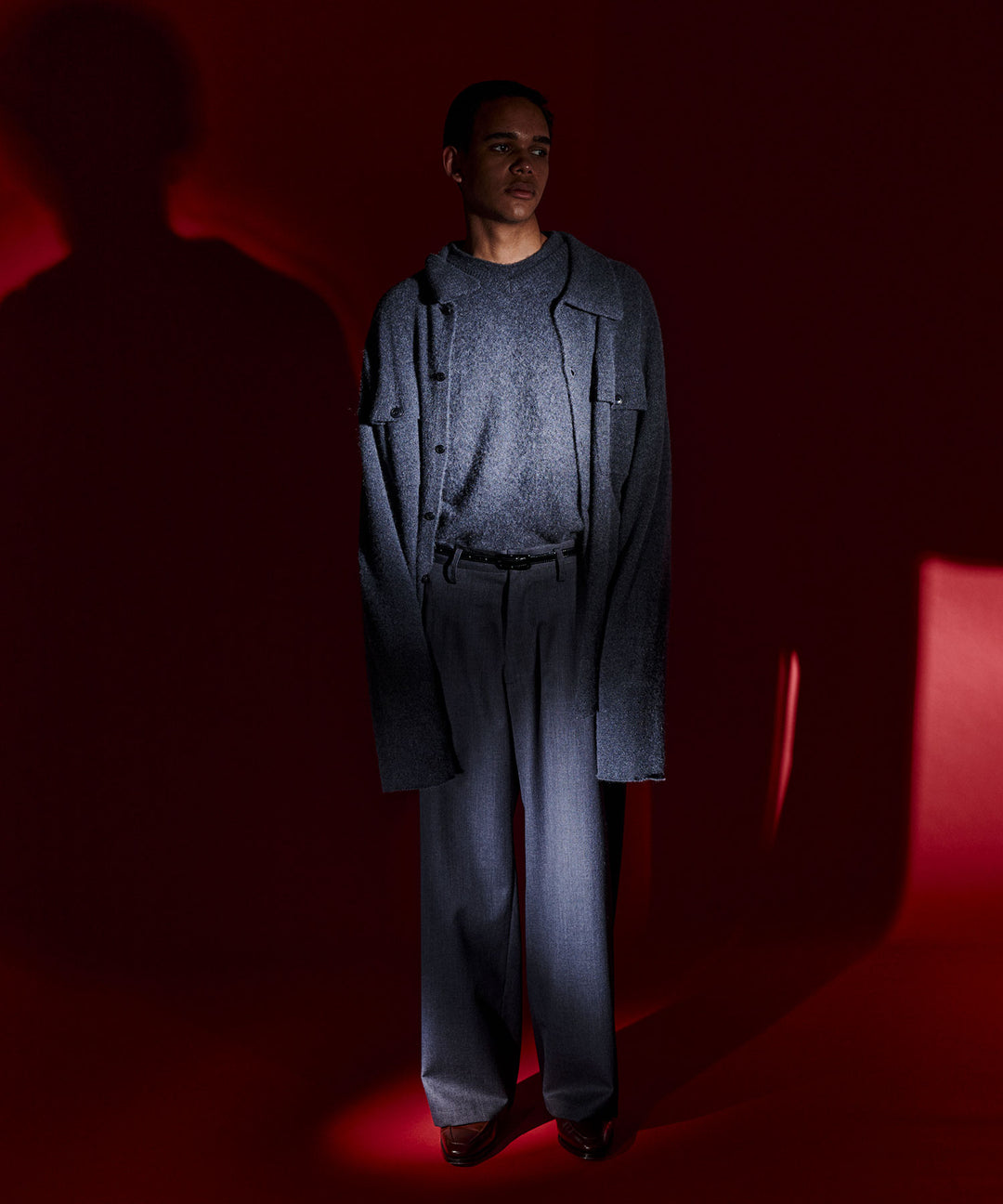 nakedgauge ネイキッドゲージのCOMFORT TOUCH DOUBLE COLLAR PULLOVERのCHARCOAL GRAY 公式通販サイトsession福岡セレクトショップ