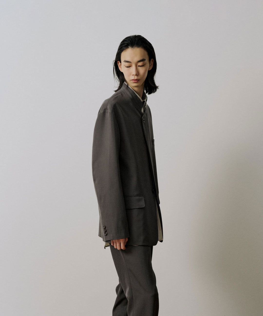 UJOH ウジョーのSTAND COLLAR FLY JKTのOLIVE GRAY公式通販サイトsession福岡セレクトショップ