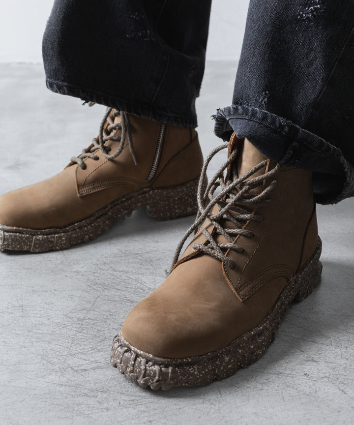 【 General scale. 】RHINE / LEATHER BOOTS - BROWN