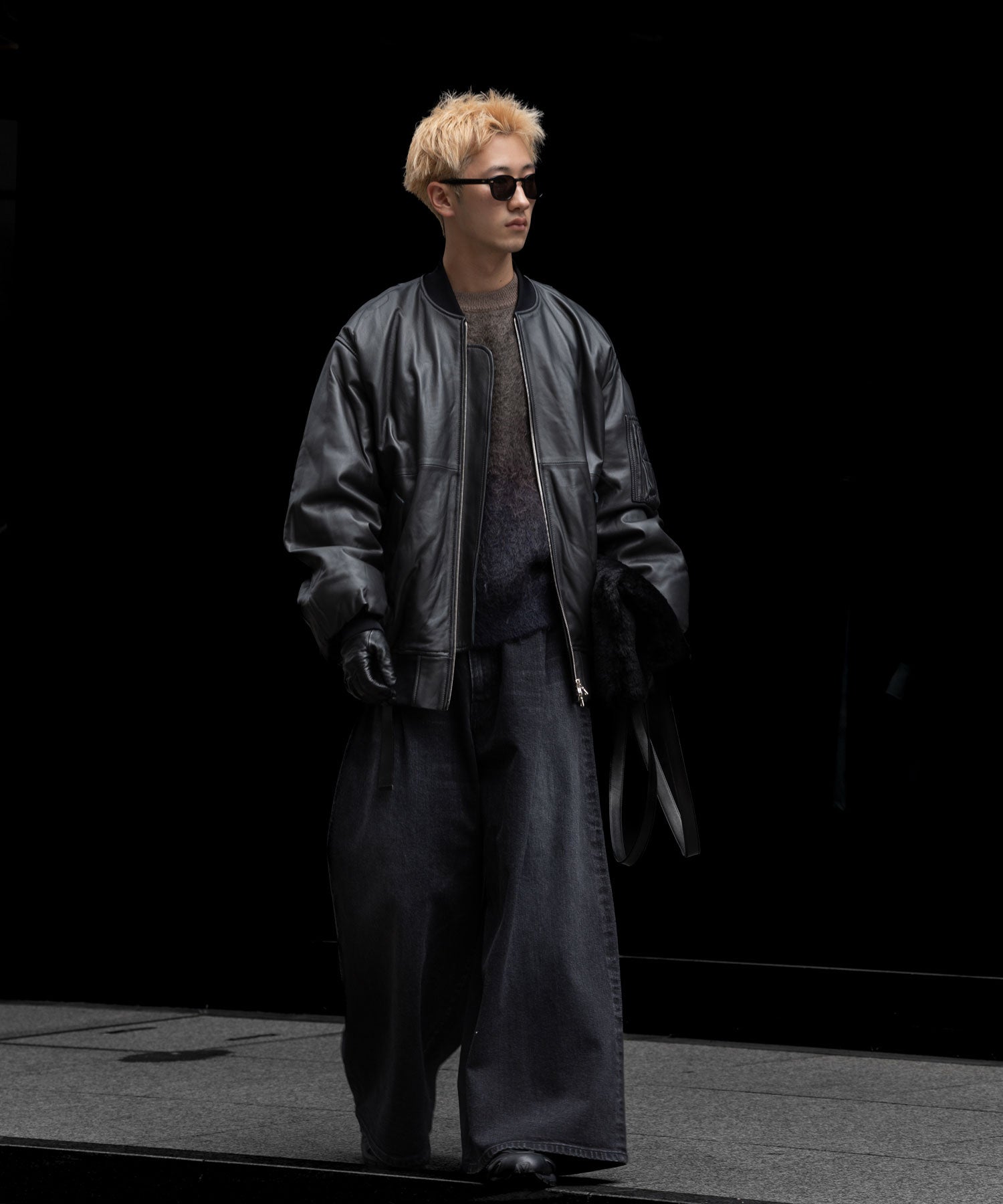 ssstein(シュタイン)の24AWコレクション LEATHER FLIGHT JACKET - DARK CHARCOAL 公式通販サイトsession福岡セレクトショップ