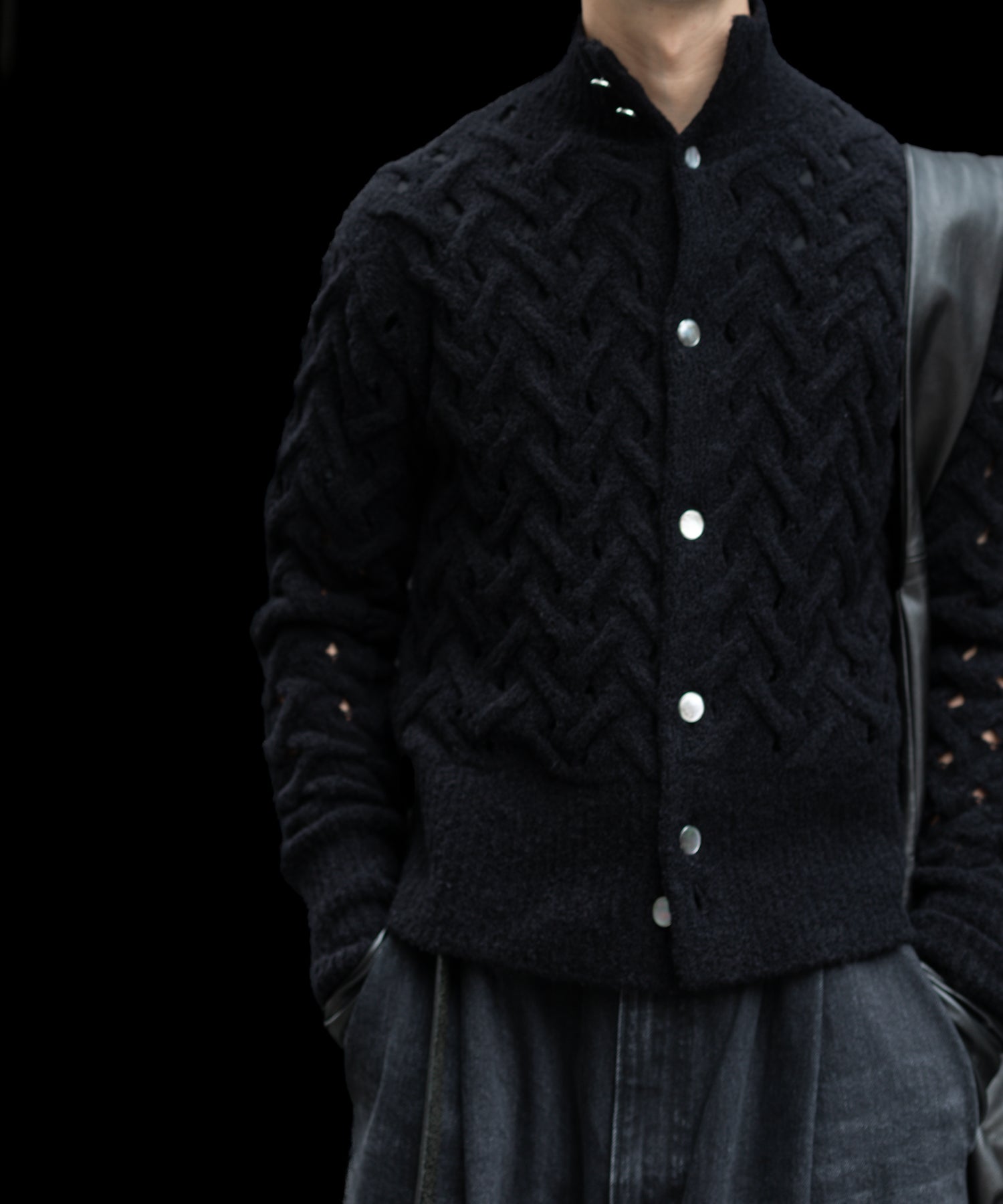 Fujimoto フジモトのPATTERNED FEATHERY CARDIGAN - BLACKの公式通販サイトsession福岡セレクトショップ